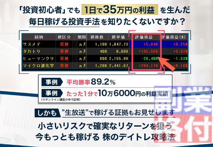 紫垣英昭のデイトレ攻略オンライン講座の特徴