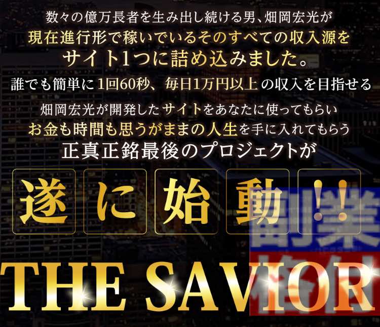 畑岡宏光のザ・セイバー(THE SAVIOR)の投資の特徴